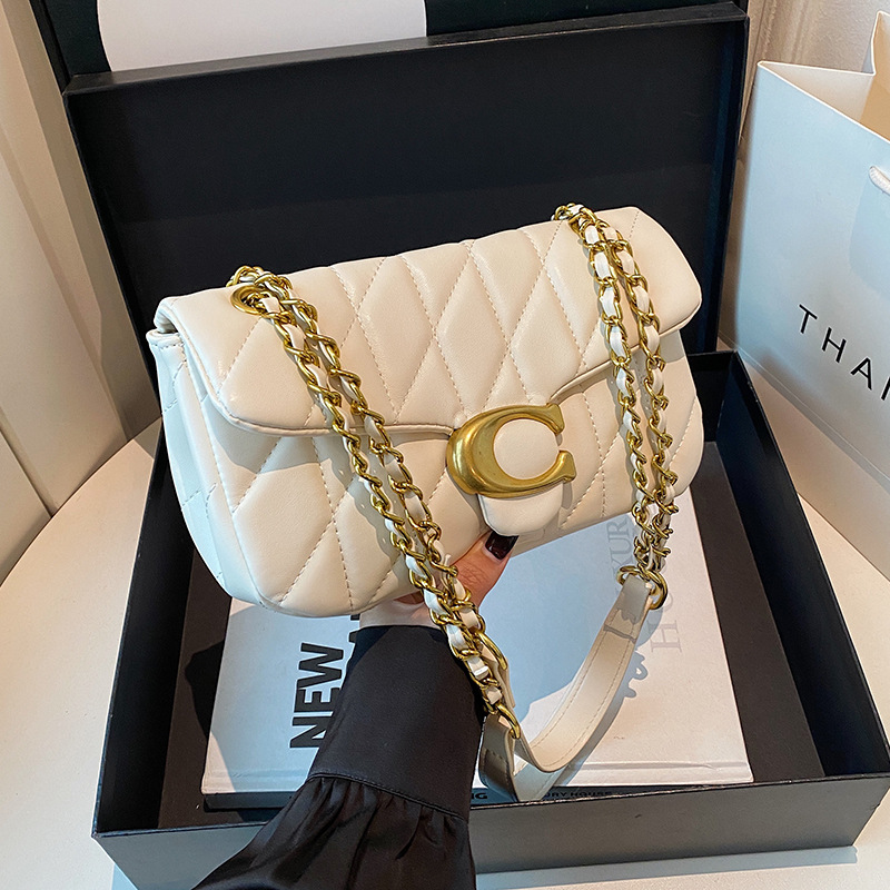 Damska pikowana skórzana torba – Luxury Bags Logo recenzja i cena