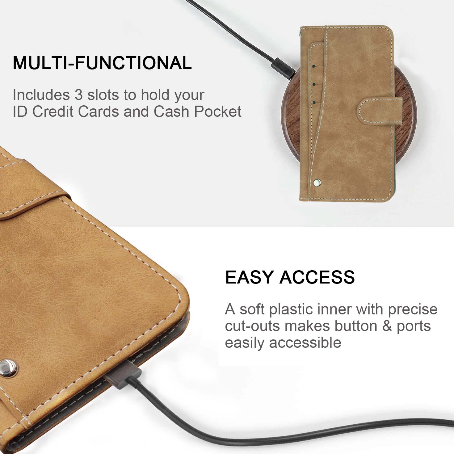 Vintage Skórzany Portfel Etui  – Luxury Bags Logo recenzja i cena
